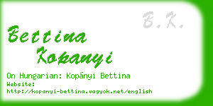 bettina kopanyi business card